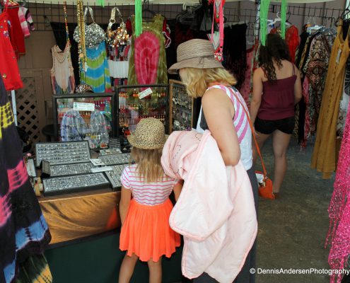 Clothing vendor at Summergrass